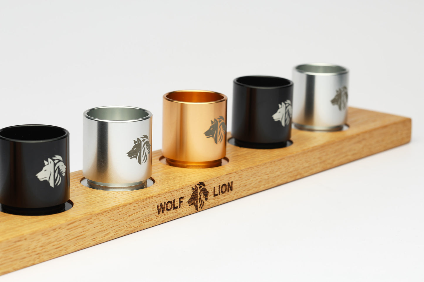 6 Shot Cups - Ash Wood Tray