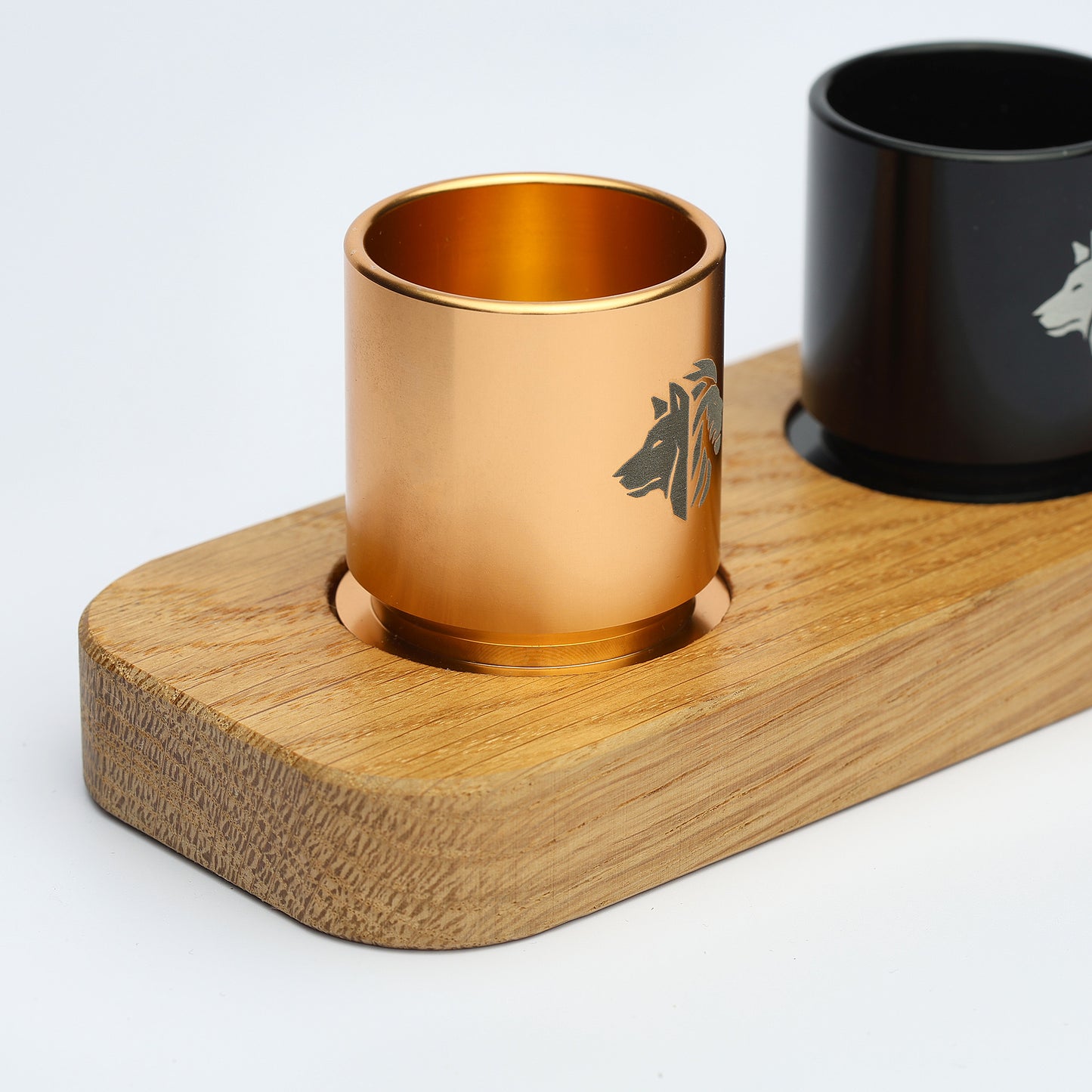 4 Shot Wood Tray