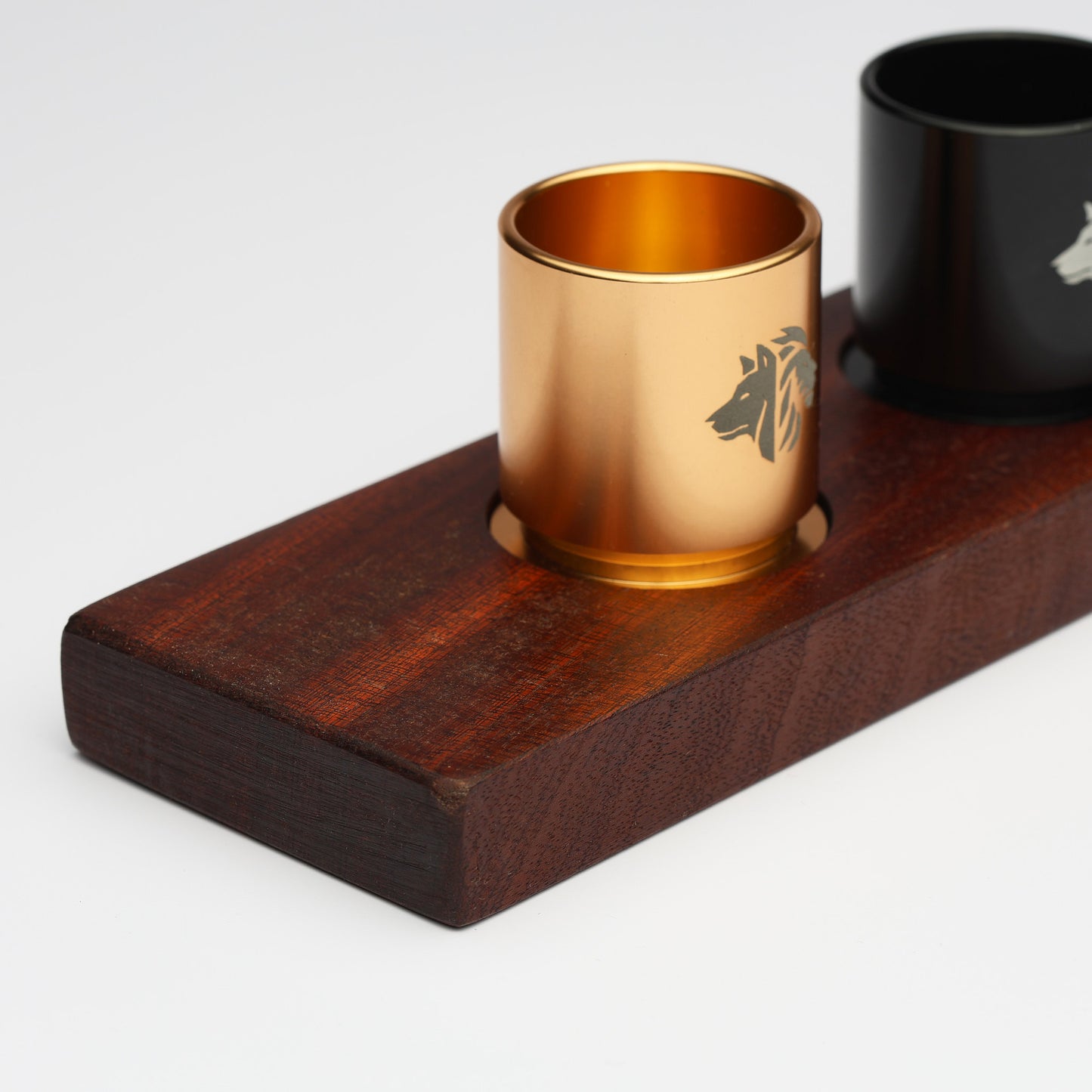 6 Shot Cups - Oak Wood Tray