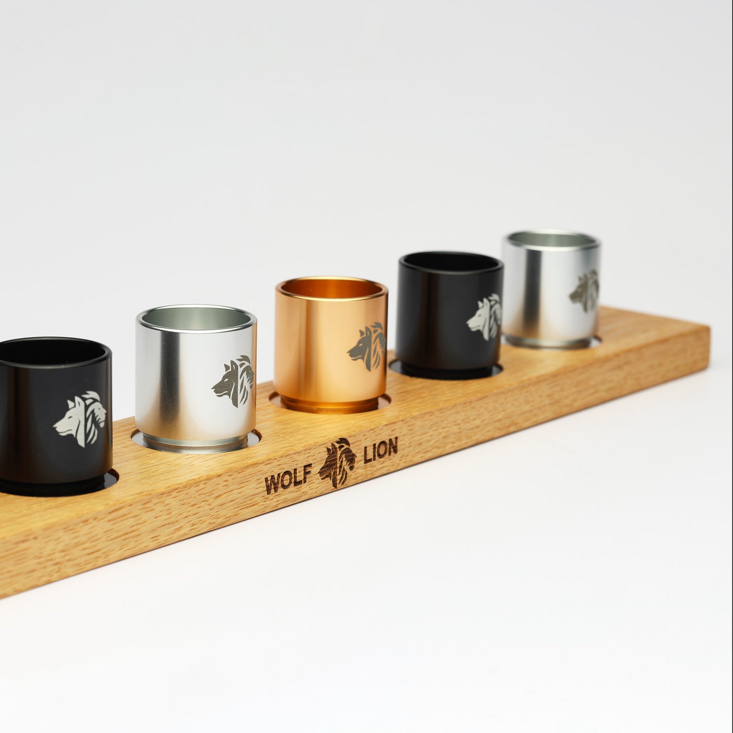 6 Shot Cups - Ash Wood Tray